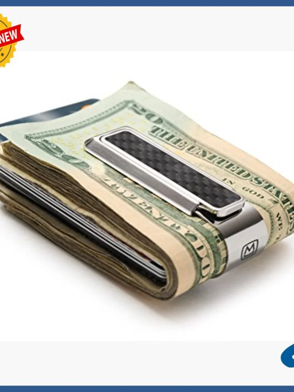 Carbon Fiber Money Clip, Minimalist Wallet Alternative, Card Holder